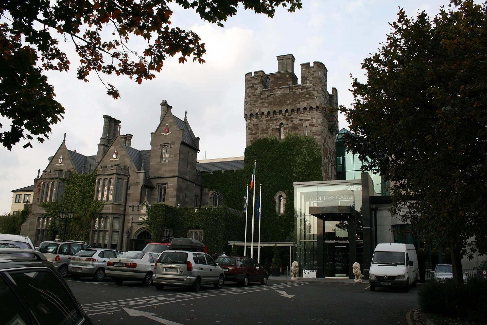 Clontarf Castle Hotel entrance and tower