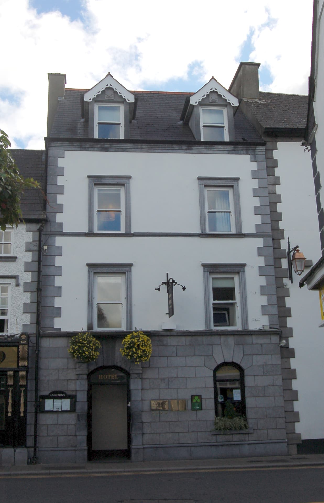 Street facade of Langton House Hotel on John Street, Kilkenny