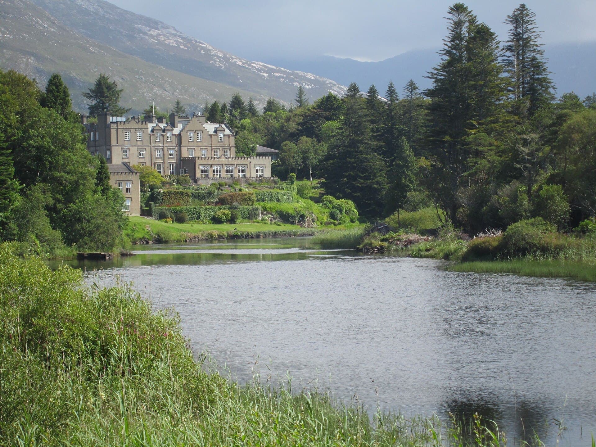 Ballynahinch Castle above the river in Connemara
