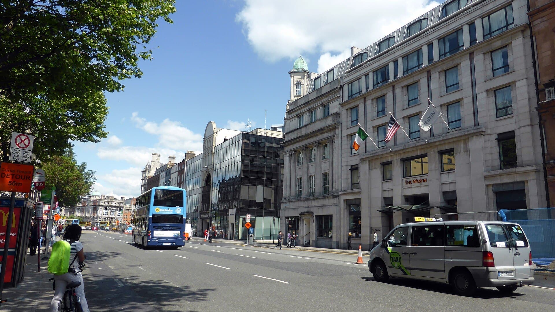 Photo: Sean MacEntee from Monaghan, Ireland, CC BY 2.0 The Westin hotel building on Westmoreland Street, Dublin